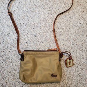 Dooney & Bourke Tan Nylon Crossbody Pouchette